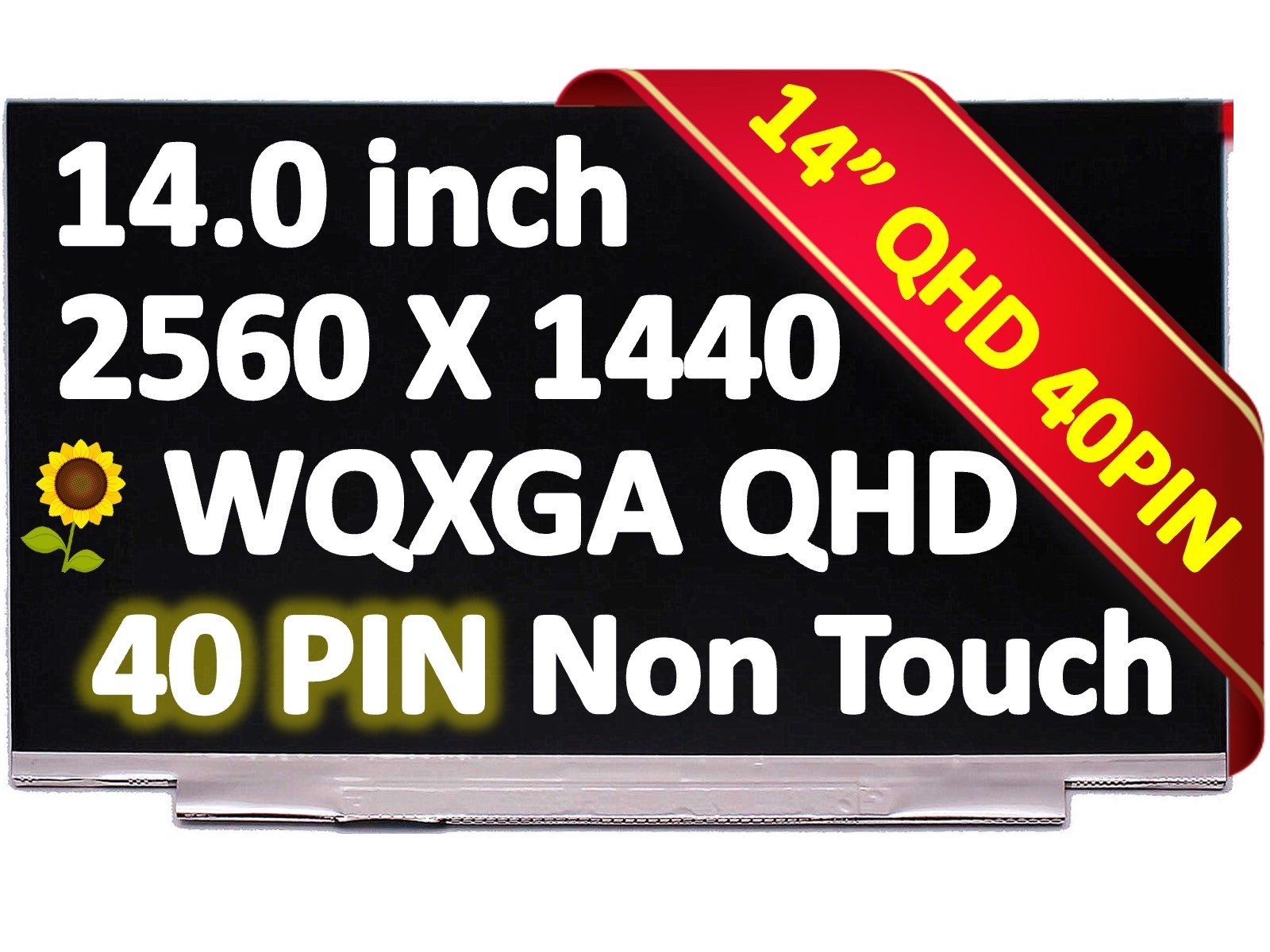 WQHD IPS LED LCD Screen Panel Display B140QAN02.0 FRU 00NY679 40 pins Non-Touch