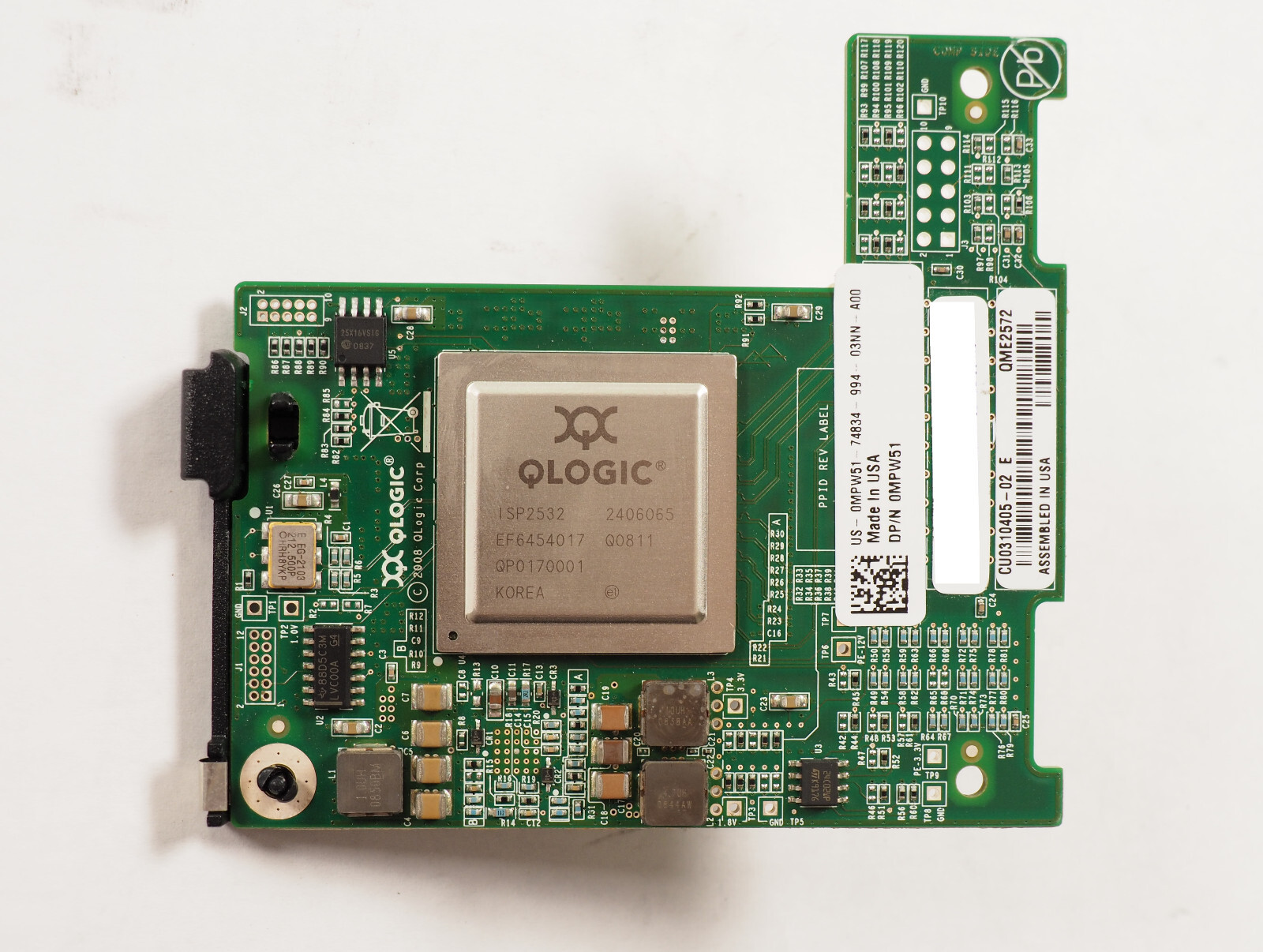 Dell MPW51 QME2572 8GB Fiber Adapter for M series Blades