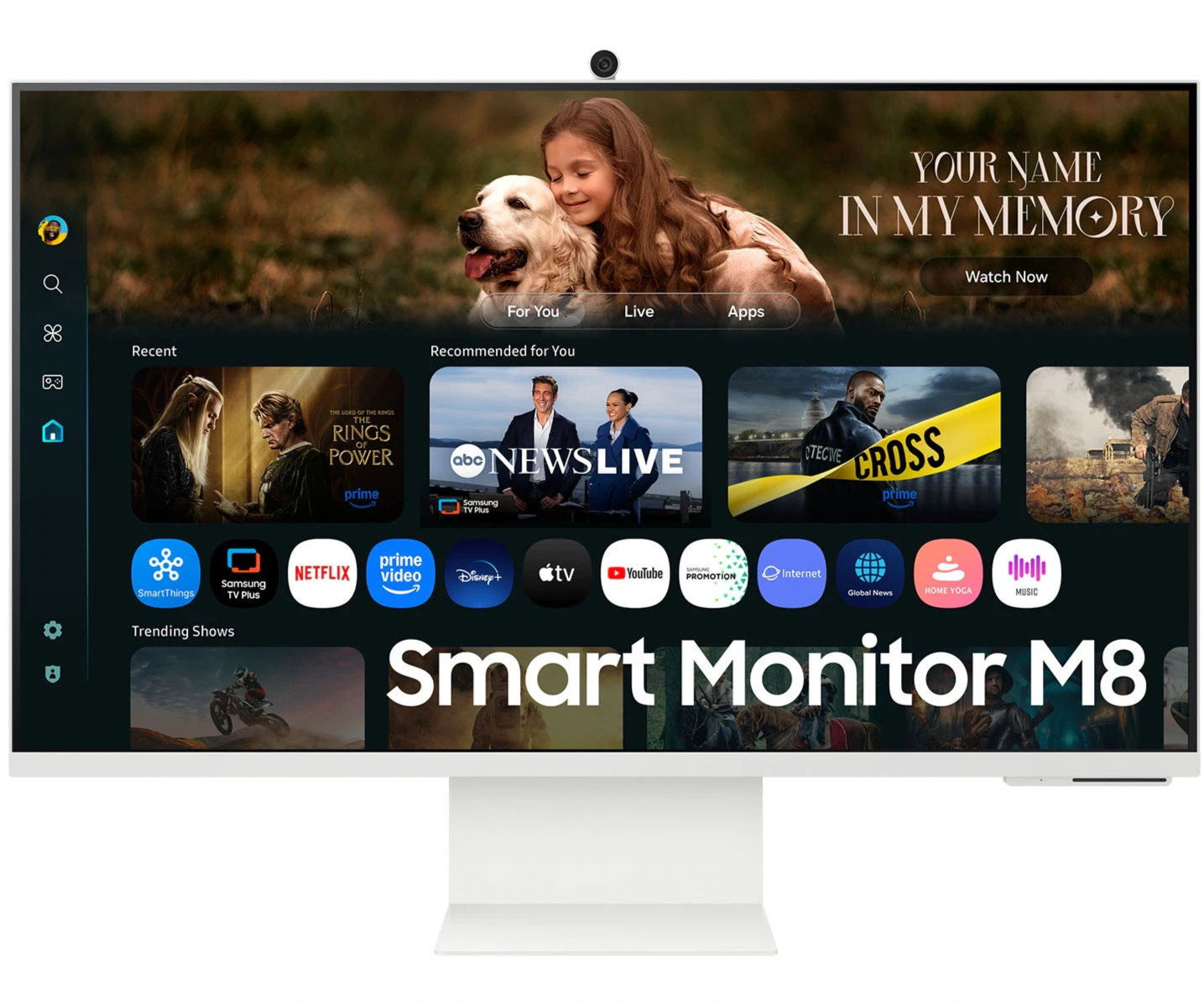 Samsung 32” Smart Monitor M8 (M80F) 4K USB-C, Camera, Smart TV Apps - New w/Box