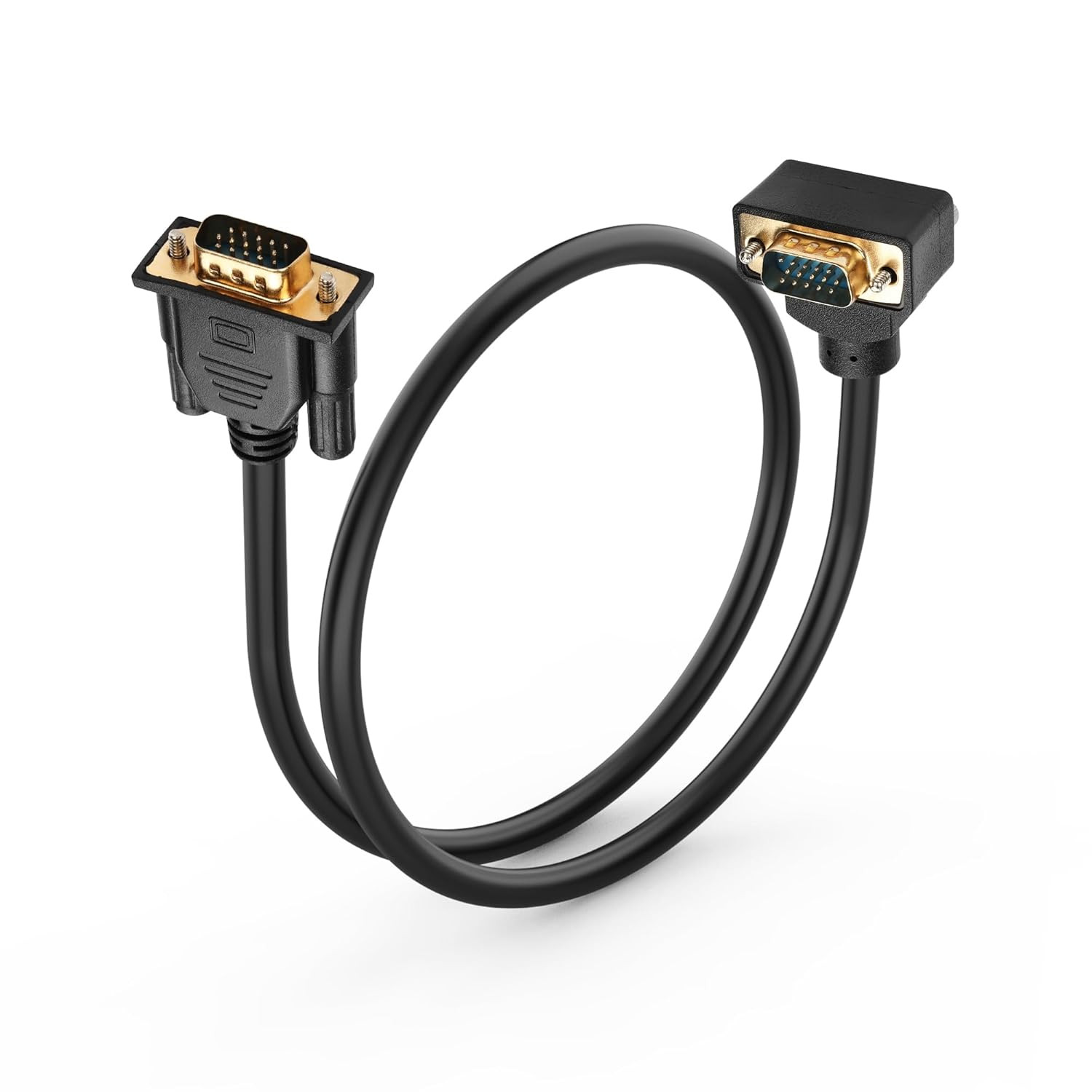 PNGKNYOCN 90 Degree VGA Cable,1080P Full HD Right Angled Upward Bend VGA Male to