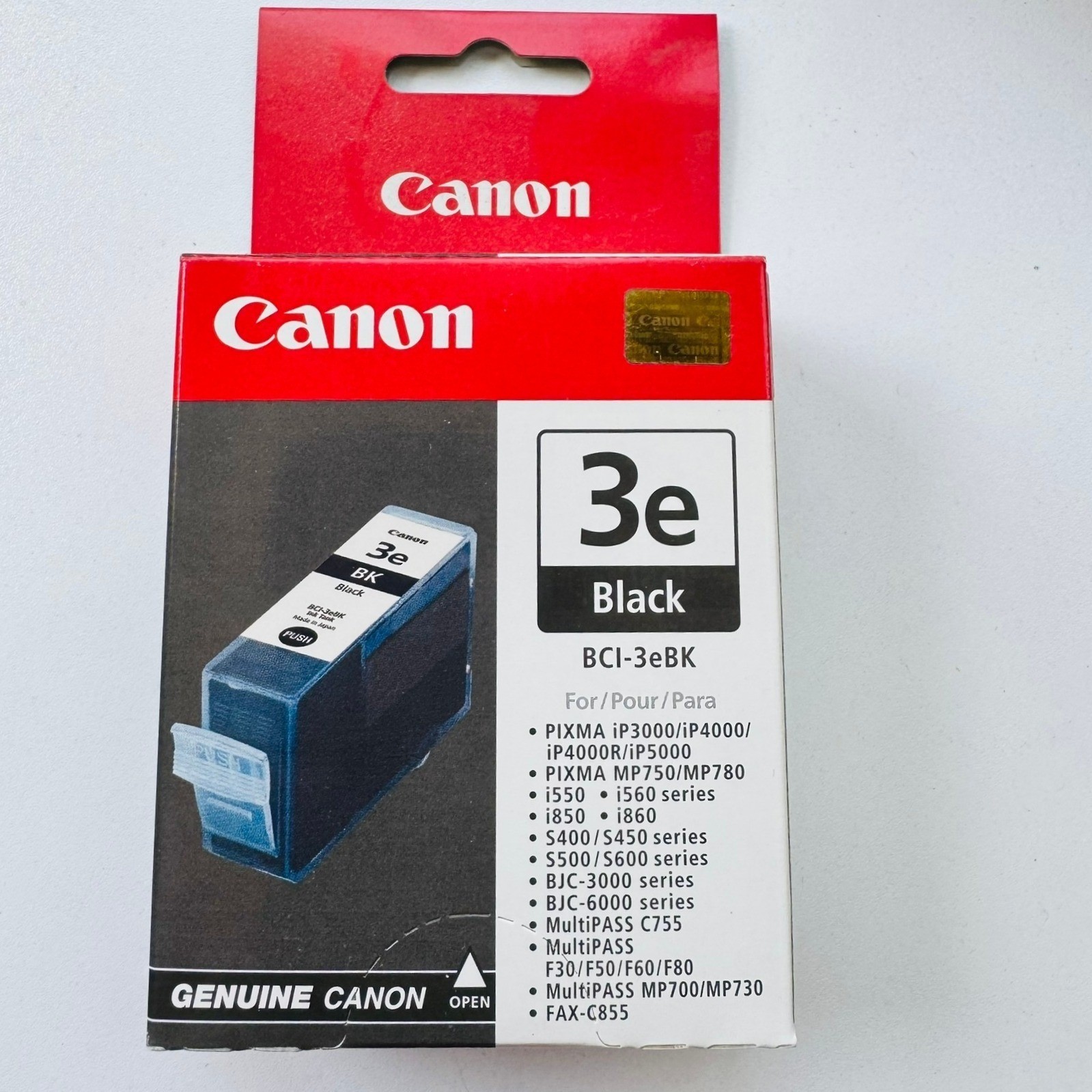 Canon BCI-3eBK Black Ink Tank Genuine OEM PIXMA Replacement Inkjet Cartridge