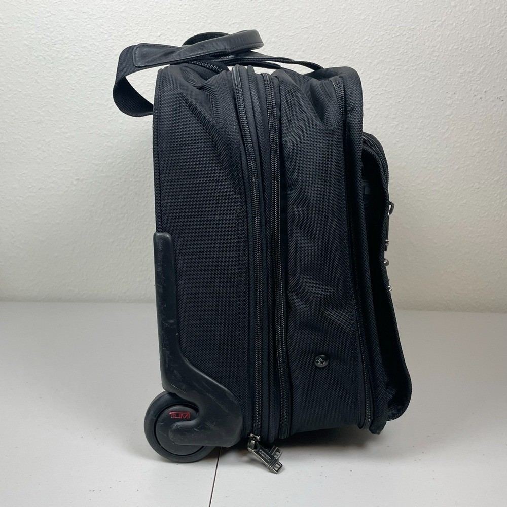 TUMI Alpha 26103D4 Wheeled Briefcase Black Nylon Rolling Carry On Bag