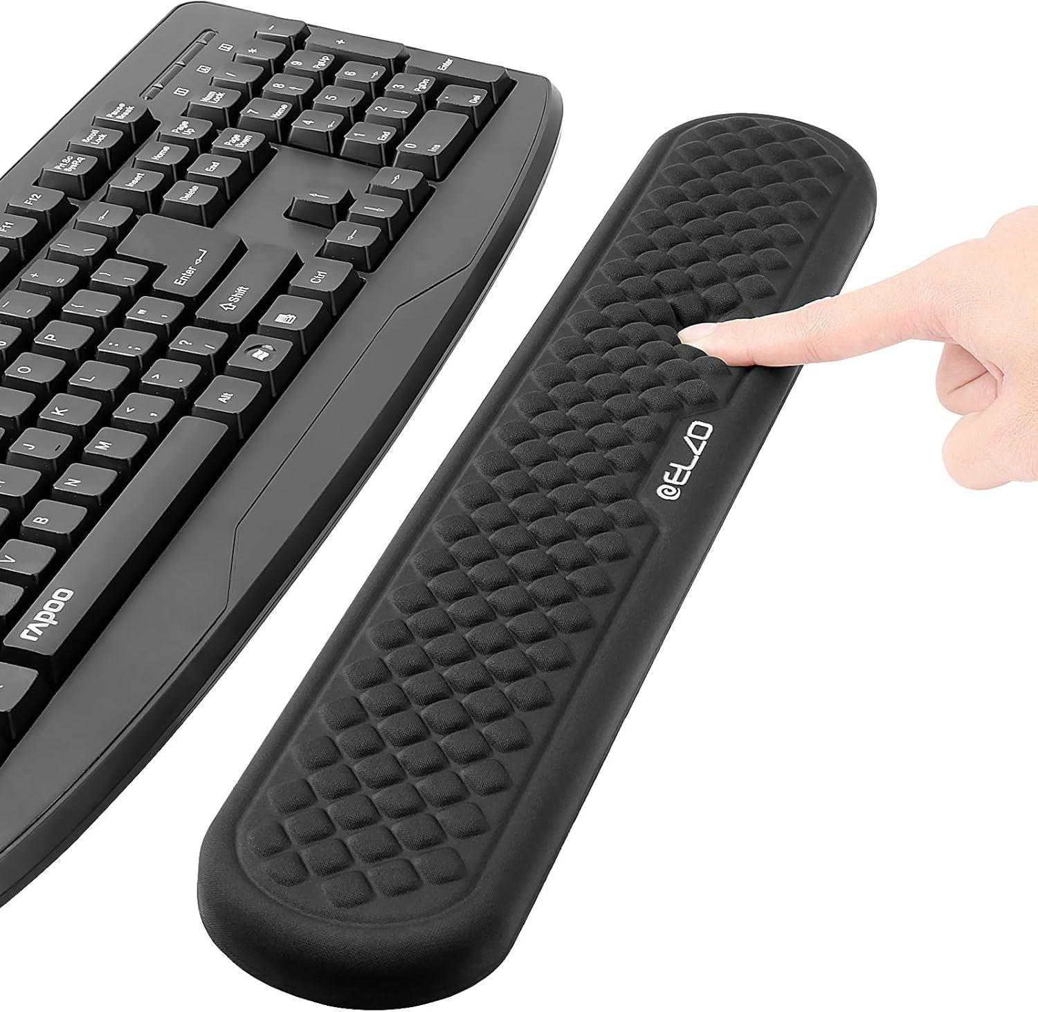 ELZO Wrist Rest for Keyboard, Soft Memory Foam Wrist Support, Ergonomic, Non-Sli
