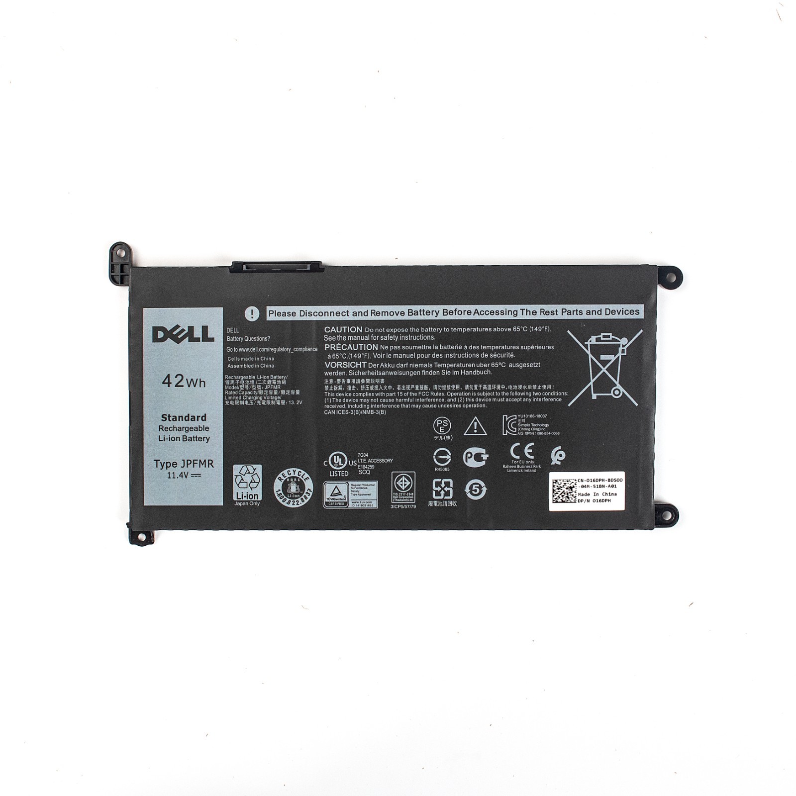 Genuine 42Wh JPFMR Battery For Dell Chromebook 3100 3100 2-in-1 3400 5488 5593