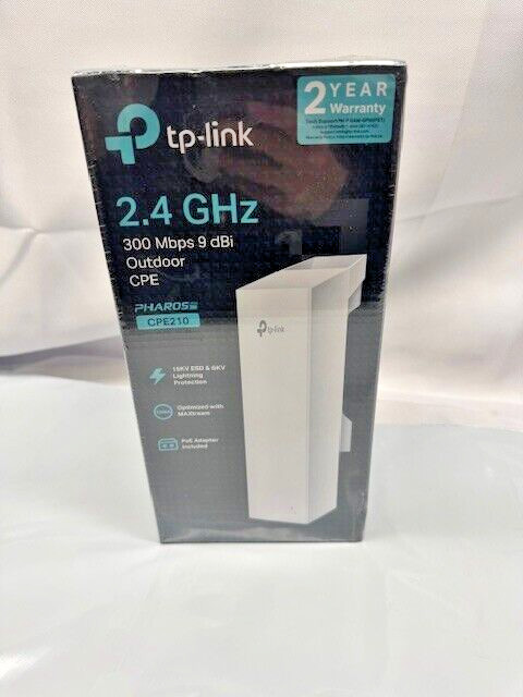 TP-Link 2.4GHz N300 Long Range Outdoor CPE for PtP and PtMP Transmission CPE210