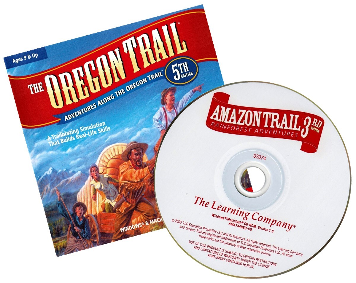 Oregon Trail 5th Edition + Amazon Trail 3rd PC Windows Software Lot 2 Titles