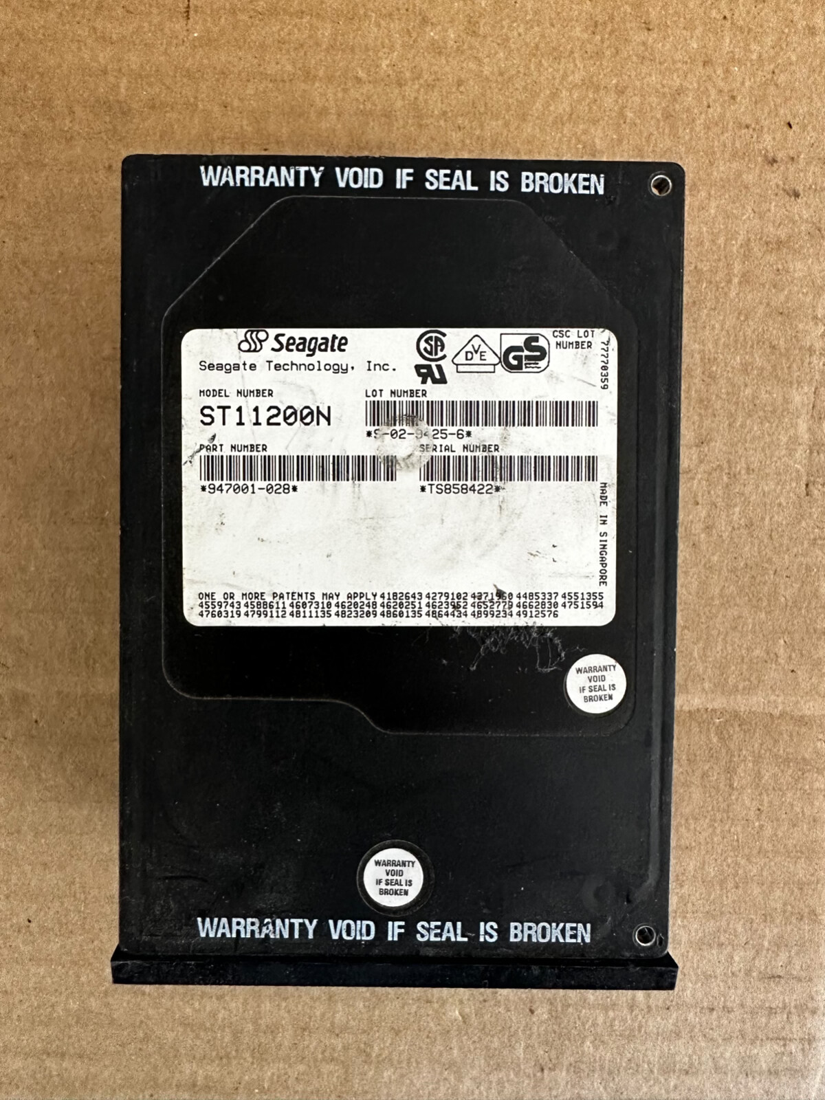 Seagte ST11200N 1.2GB 3.5” 50 Pin SCSI HDD