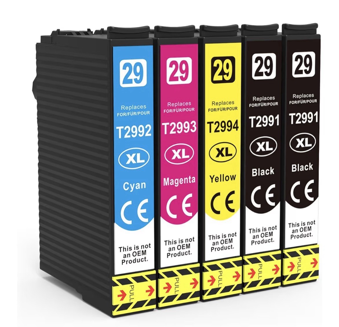 5 Pack 29XL Ink Cartridges Compatible for Epson 29 XL for Expression Home B4