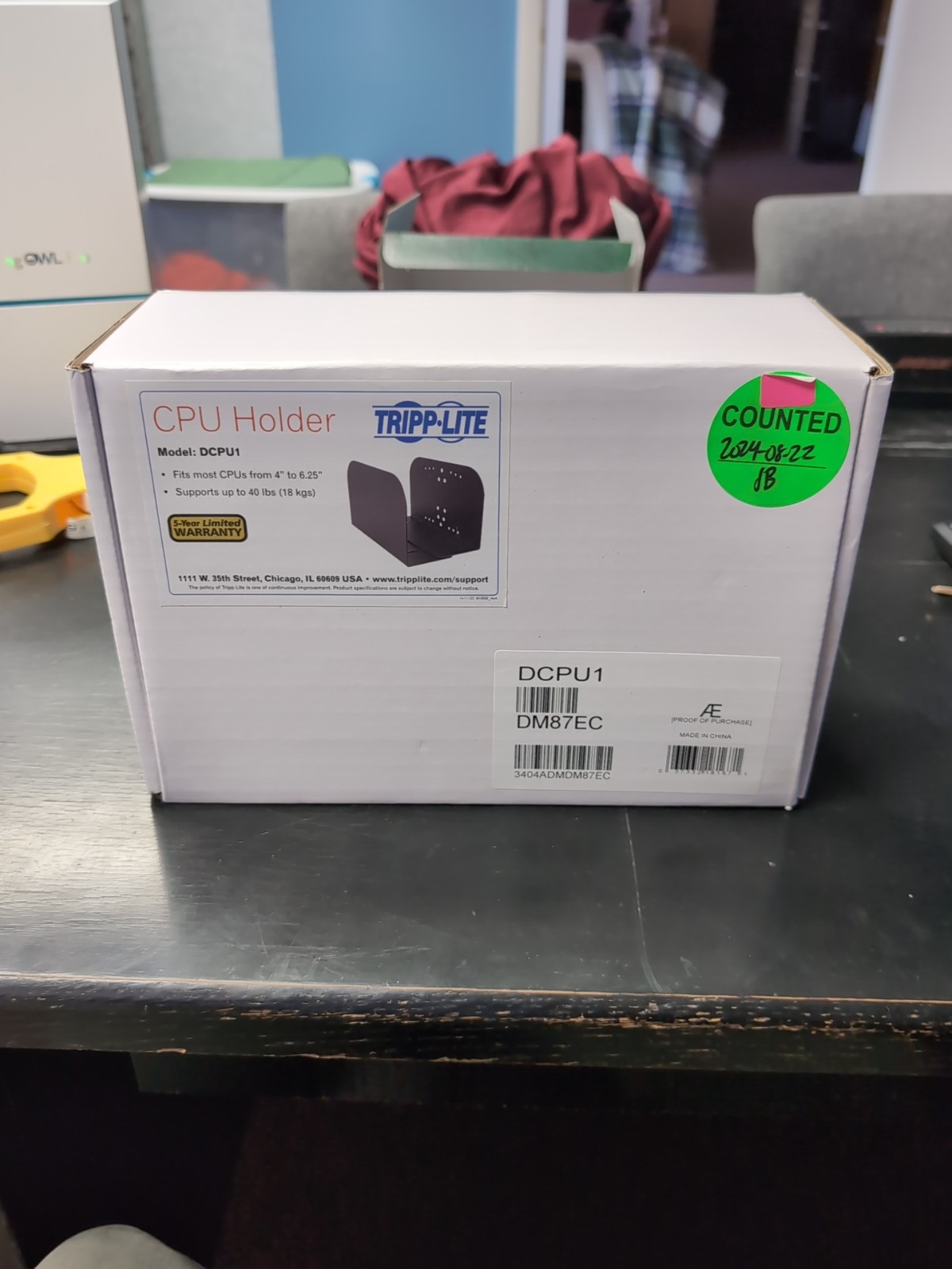 Tripp Lite DCPU1 Wall Mount for CPU Desktop Computer or UPS Black