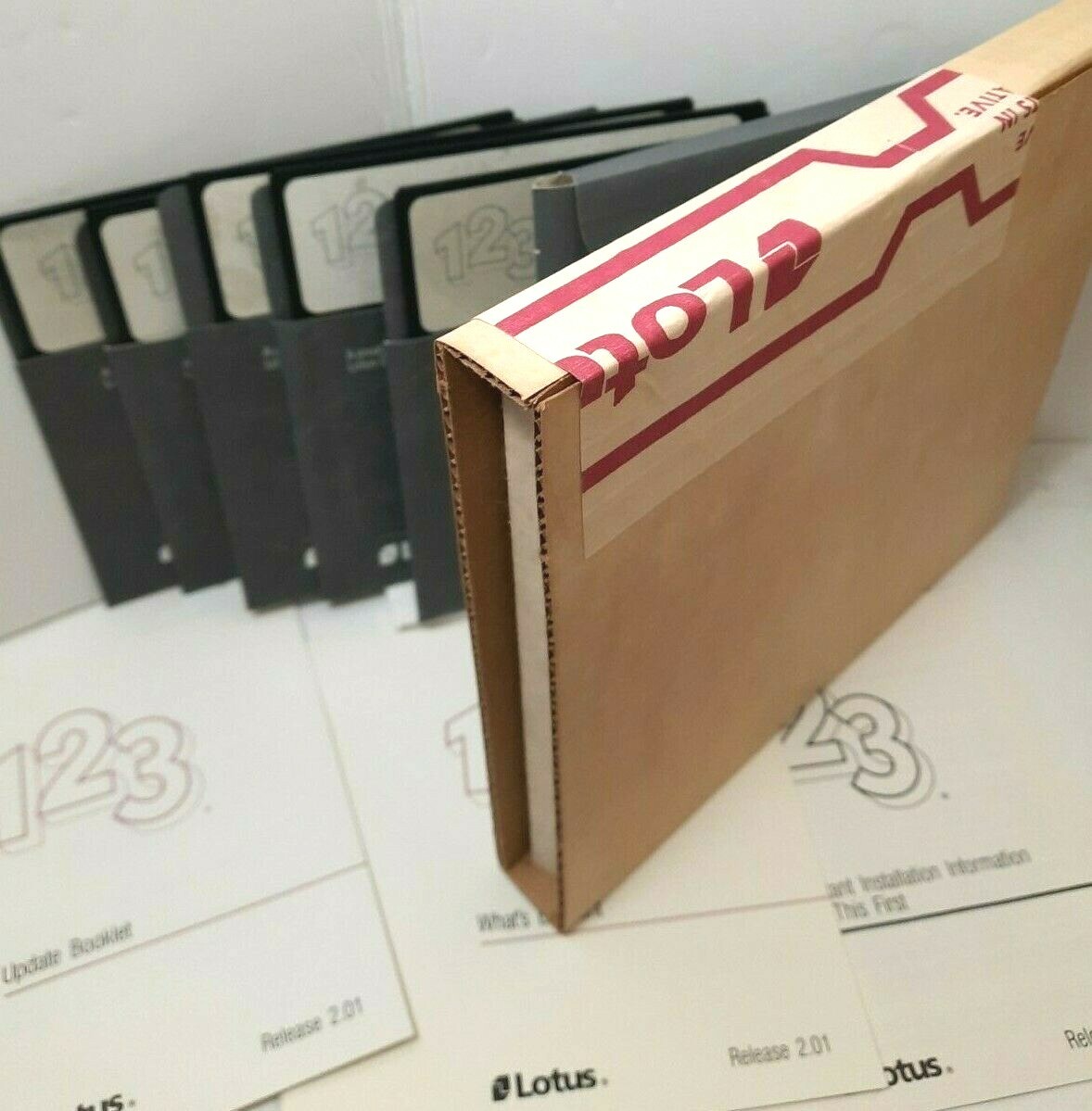 Lotus 123 Release 2.01 Update for DOS - OEM Pack - See Images - Vintage cool