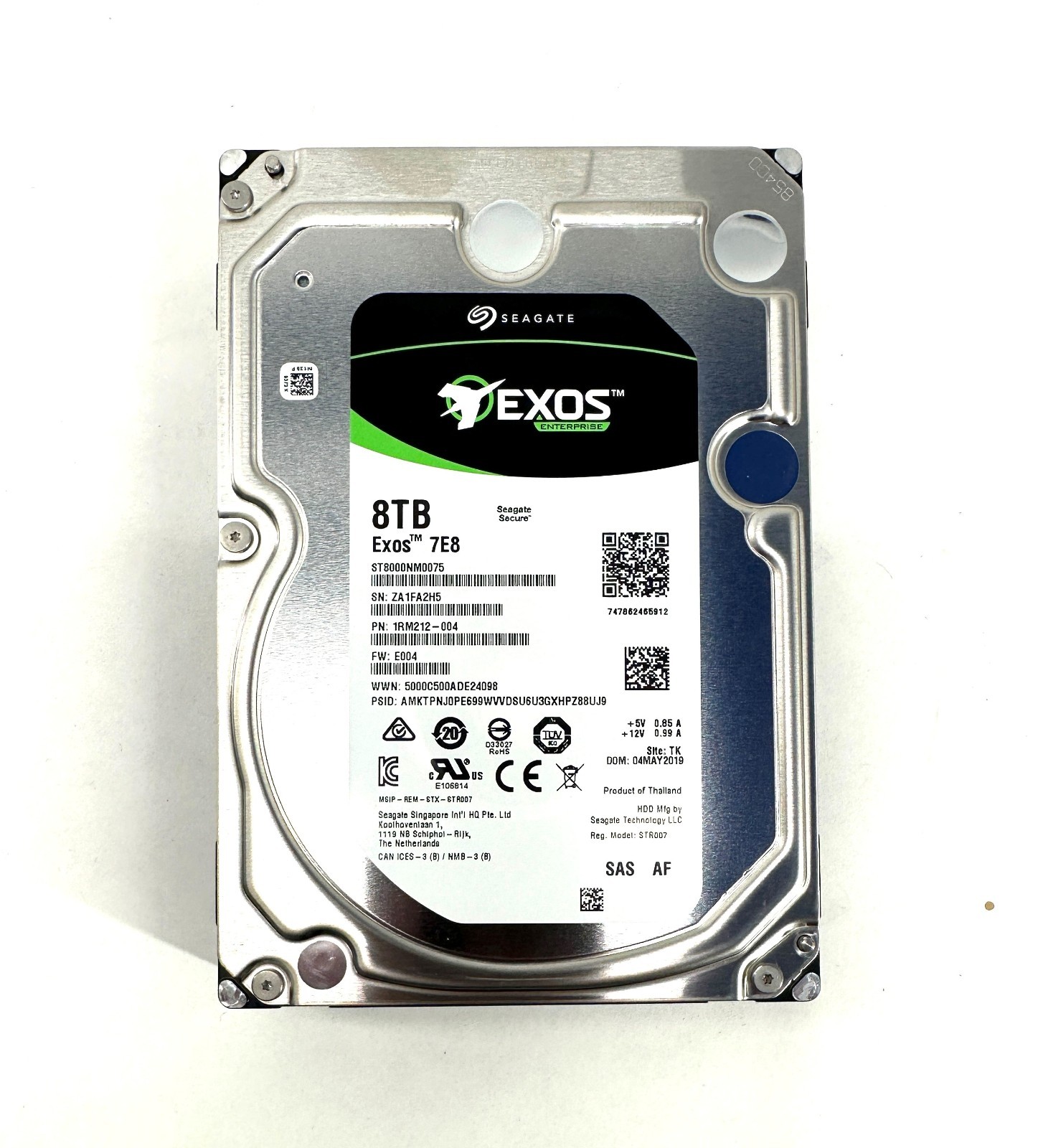 ST8000NM0075 SEAGATE 8TB 7.2K 3.5" 12Gb/s EXOS 7E8 SAS HDD