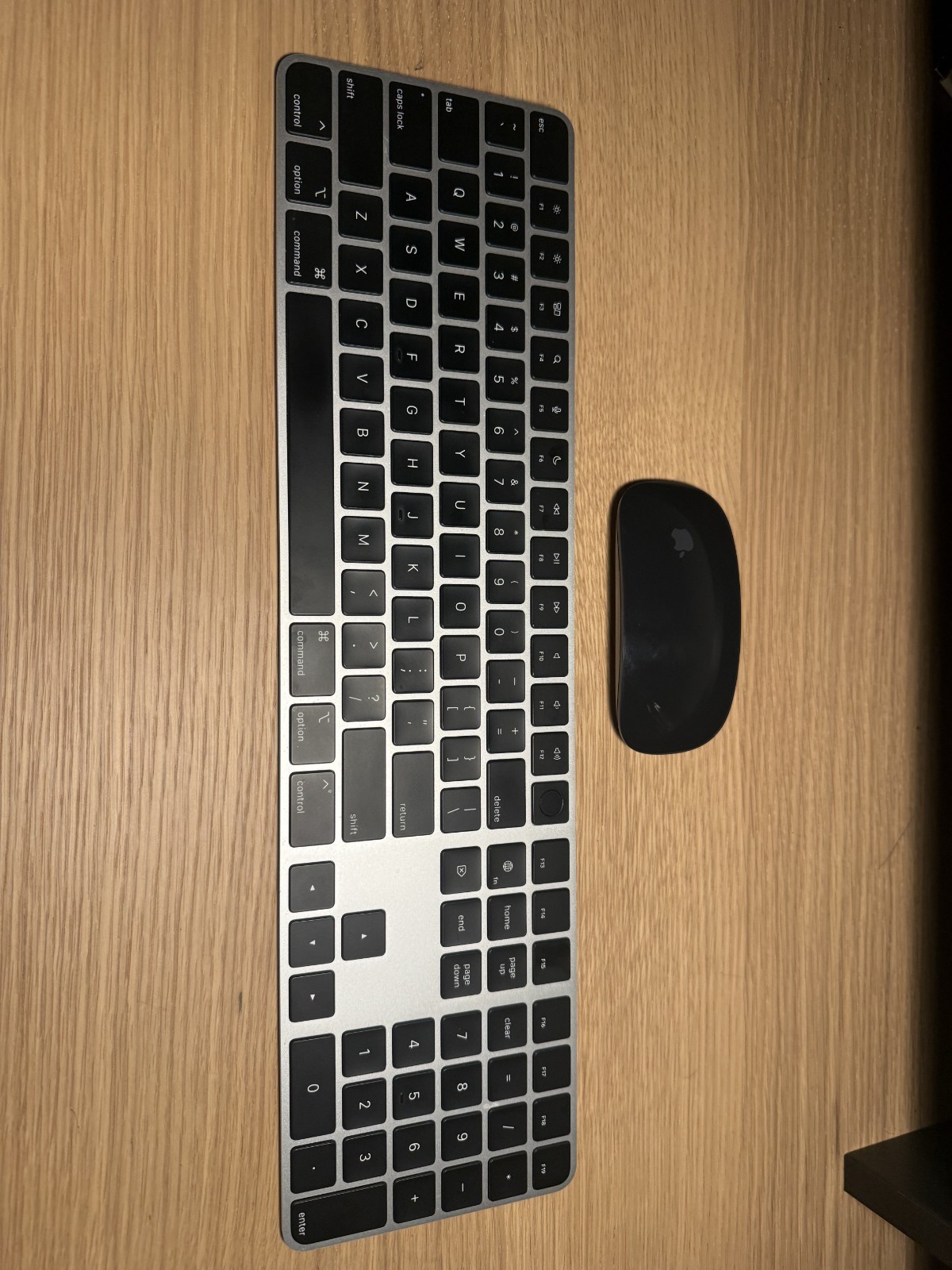 Apple Magic Keyboard Touch ID Numeric Black & Magic Mouse Bundle Lightning