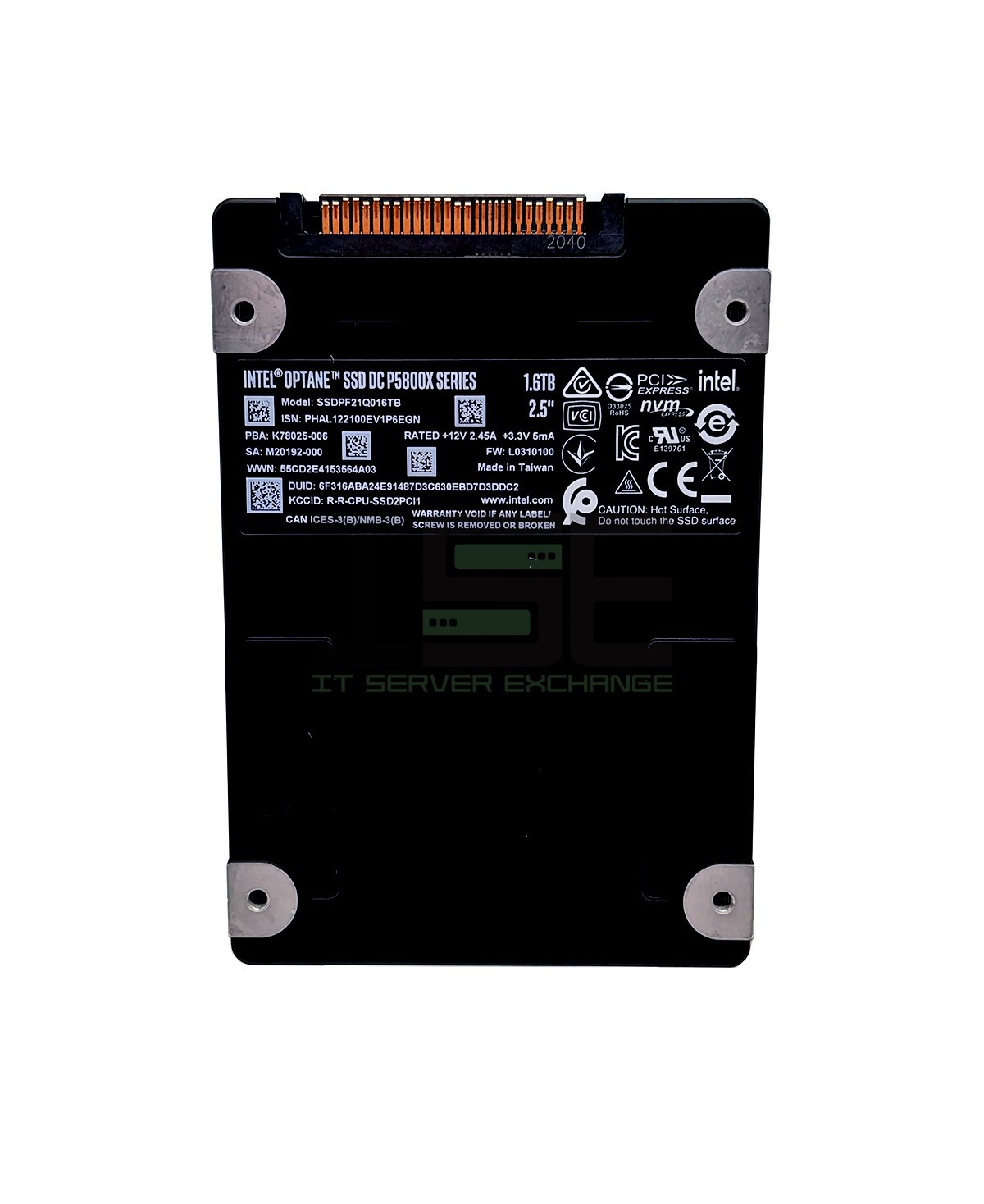 Intel Optane SSD DC P5800x 1.6TB U.2 2.5''NVME PCIe SSDPF21Q016TB 70% to 79%