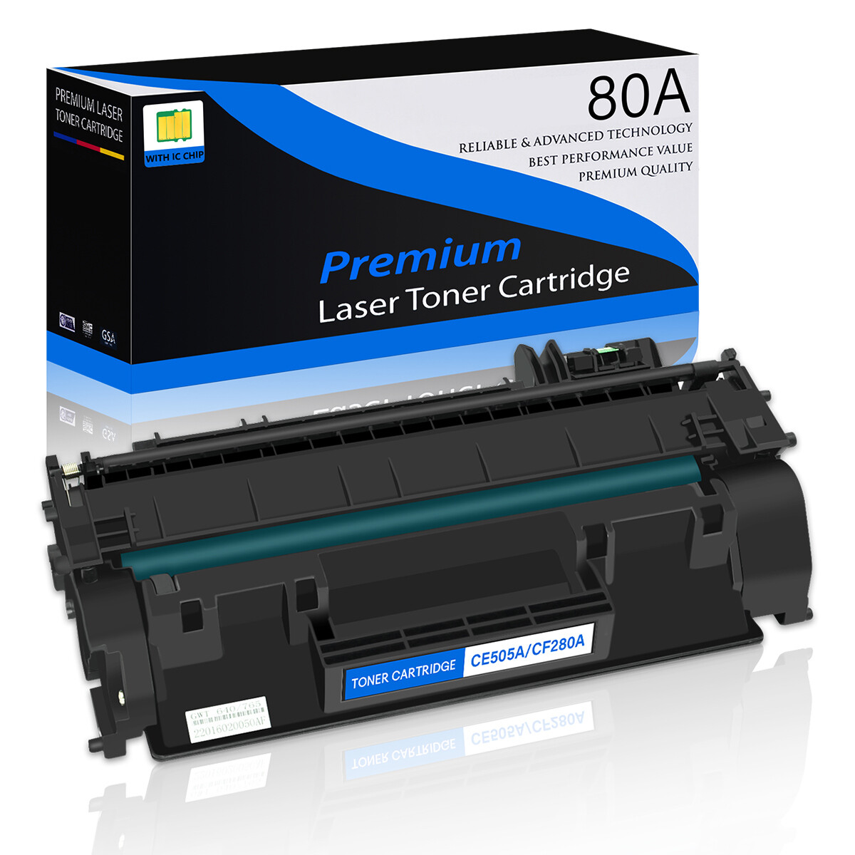 1-5PK CF280A 80A Black Toner Cartridge for HP LaserJet Pro 400 M401dne M401dw