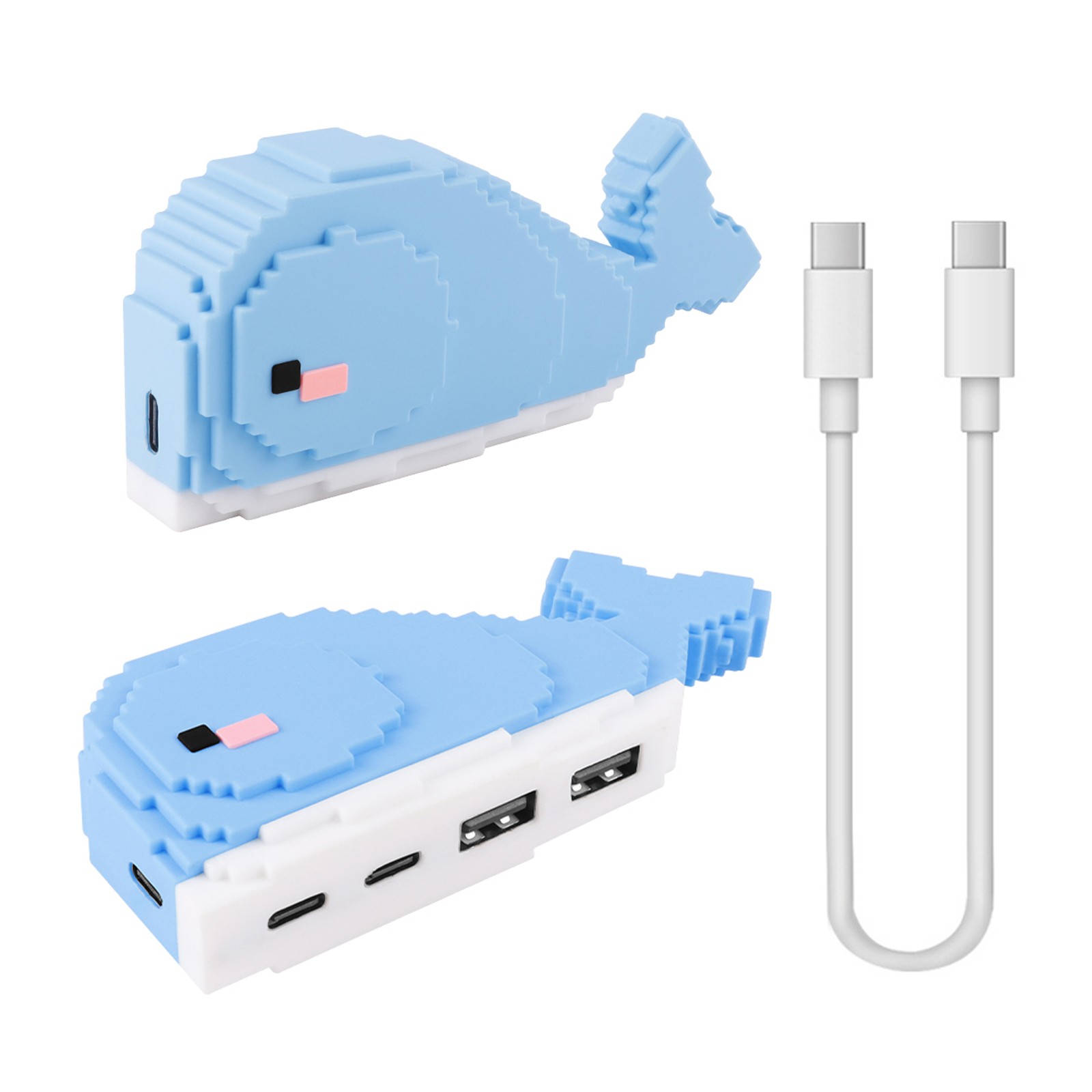 1x USB 2.0 HUB 4 Ports USB Splitter/Expander with Data Cable for MacBook PC Mice