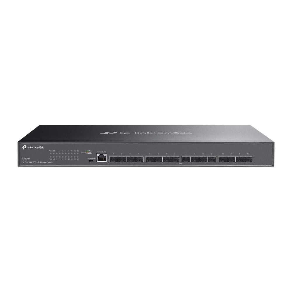 TP-Link SX3016F | Omada 16-Port 10GE SFP+ L2+ Managed Switch | 16* 10GE SFP+