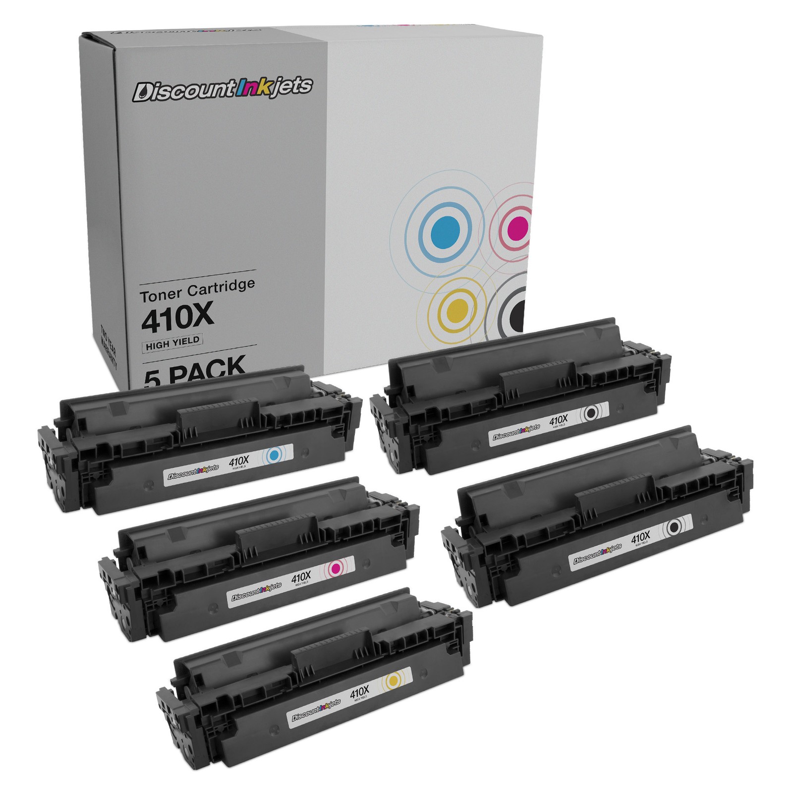 5PK CF410X HY Toner Cartridge Compatible 2 Black 1 Cyan 1 Magenta 1 Yellow