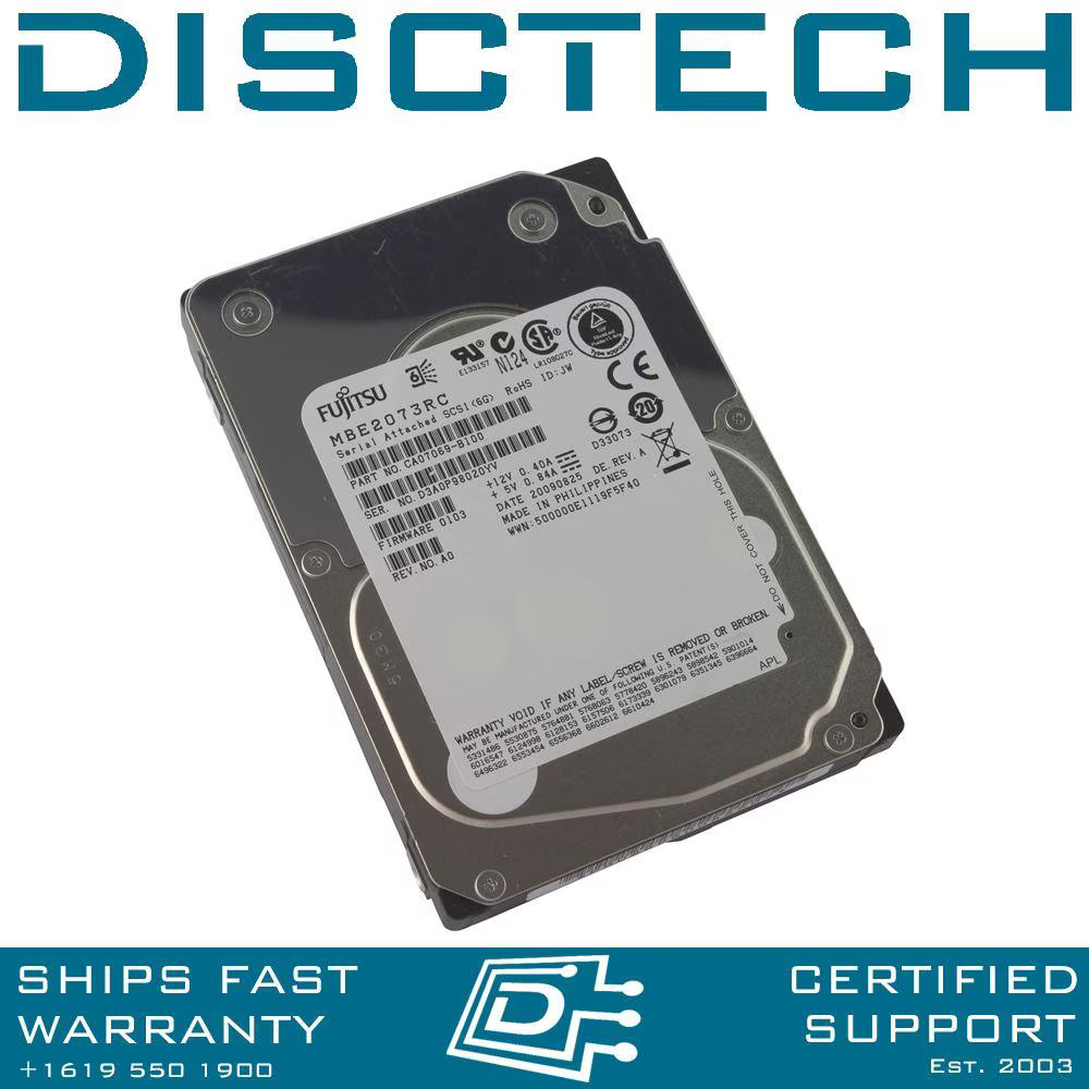 Fujitsu MBE2073RC 73GB 15K SAS Hard Disk Drive