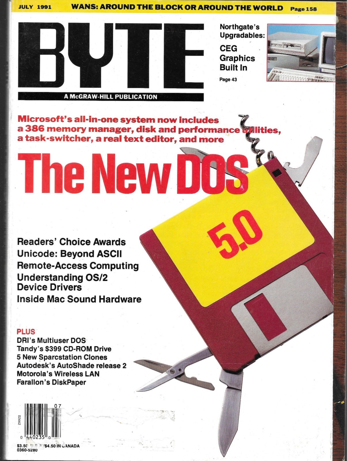 BYTE MAGAZINE JULY 1991 VOL. 16 NO. 7 (VG) MORE BYTES IN EBAY STORE DISCOUNT