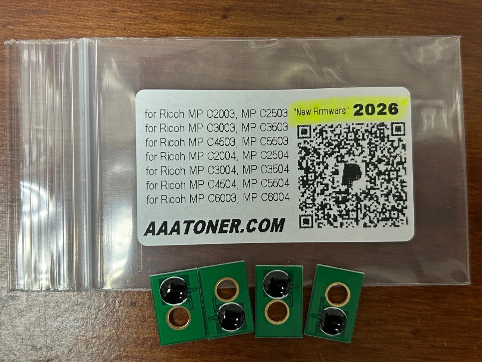 4 x Toner Chips for Ricoh MP C2003, C2004 ex, C2503, C2504 ex Refill