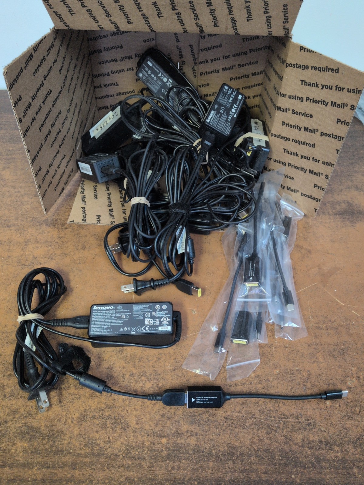 Lot of 10 45w USB-C Lenovo Ac Power Adapter laptop Charger Square Tip W/ Adapter