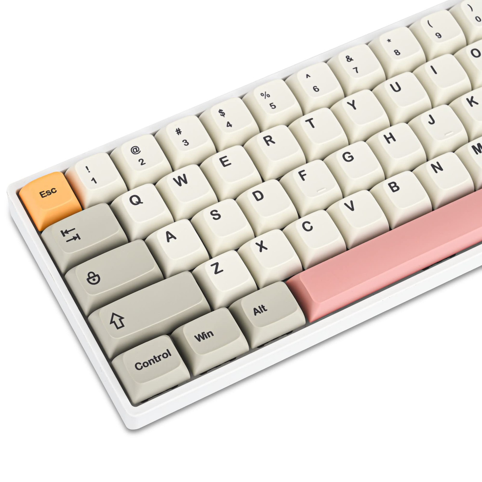 PBT Keycaps 60 Percent DyeSub XDA 134 Retro Set For Cherry MX Gateron 9009