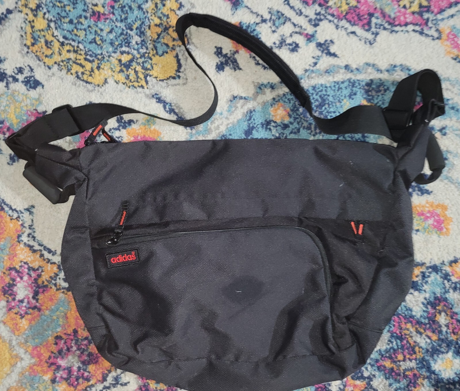 Adidas Laptop Messenger Bag Satchel strapped zippered top handle