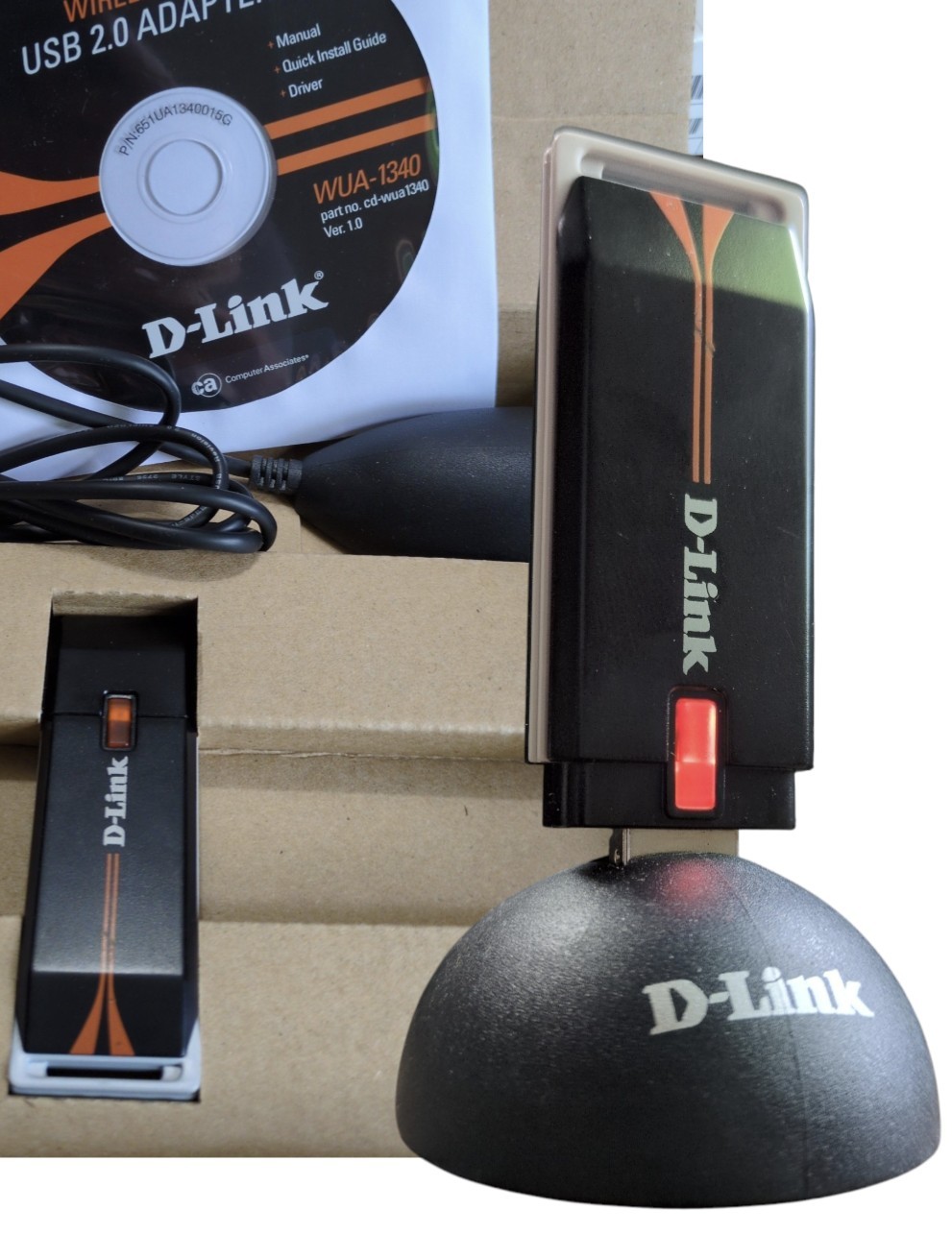*TESTED* D-Link Wireless G USB 2.0 Adapter WUA-1340 With Cradle Basic Networking
