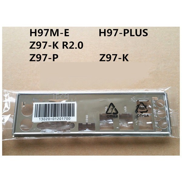 NEW IO I/O SHIELD back plate BLENDE BRACKET for ASUS H97-PLUS Z97-K R2.0 H97M-E