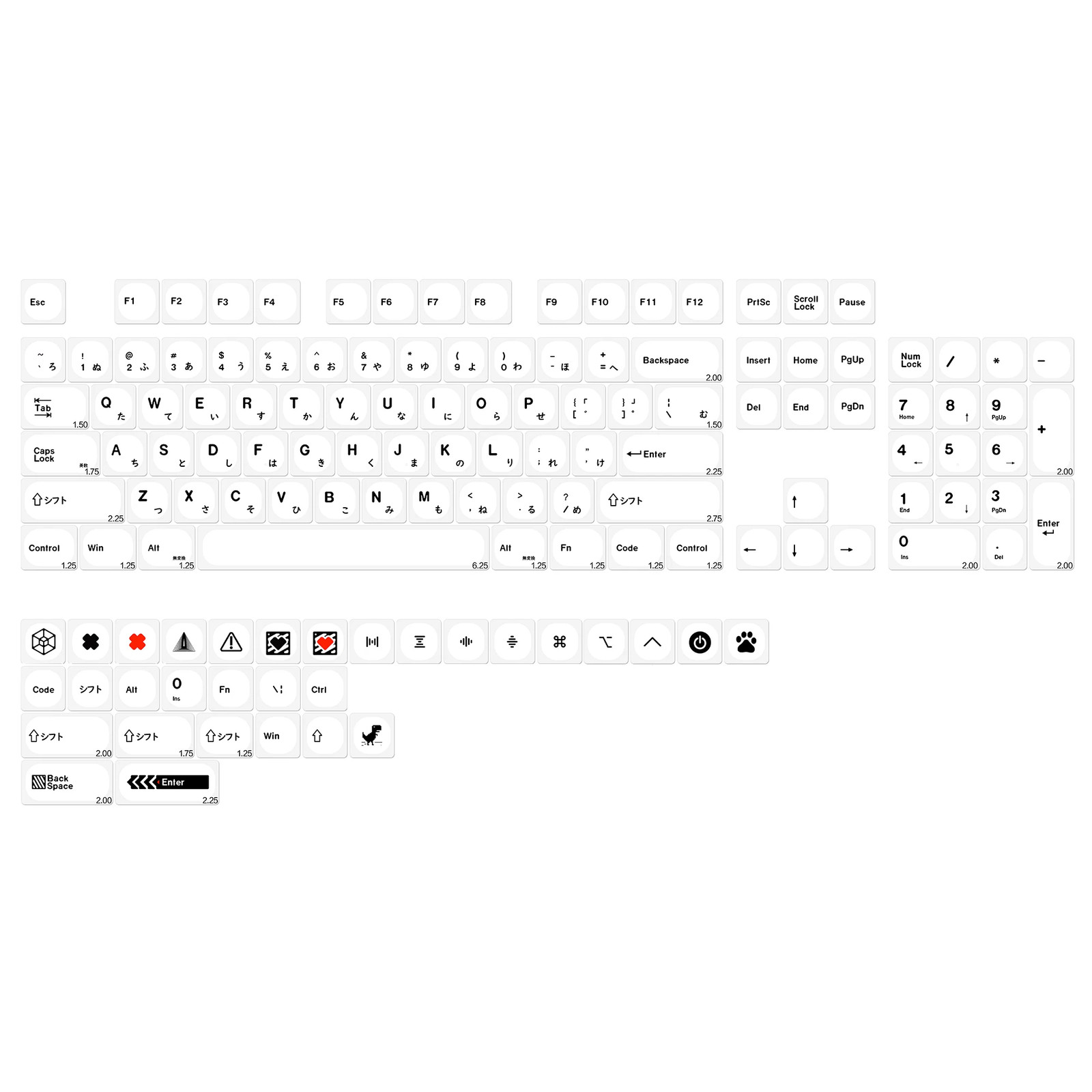 KBDiy GMK Minimal Keycaps 136-Key PBT Dye-Sub Cherry MX Mechanical Keyboard Set