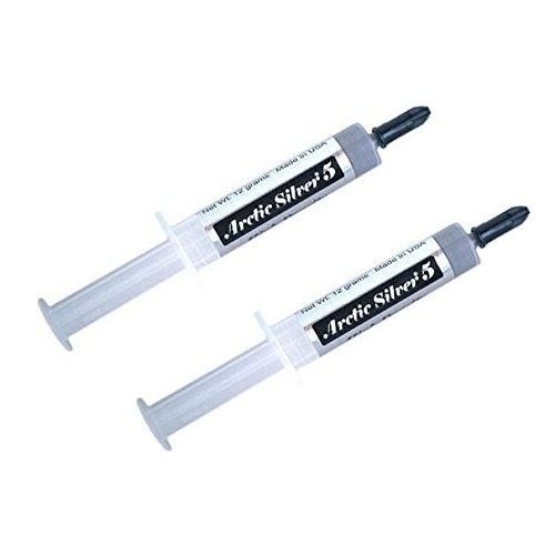 Thermal Compound, 12 Gram Tube, 2 Pack, Silver Copper Paste