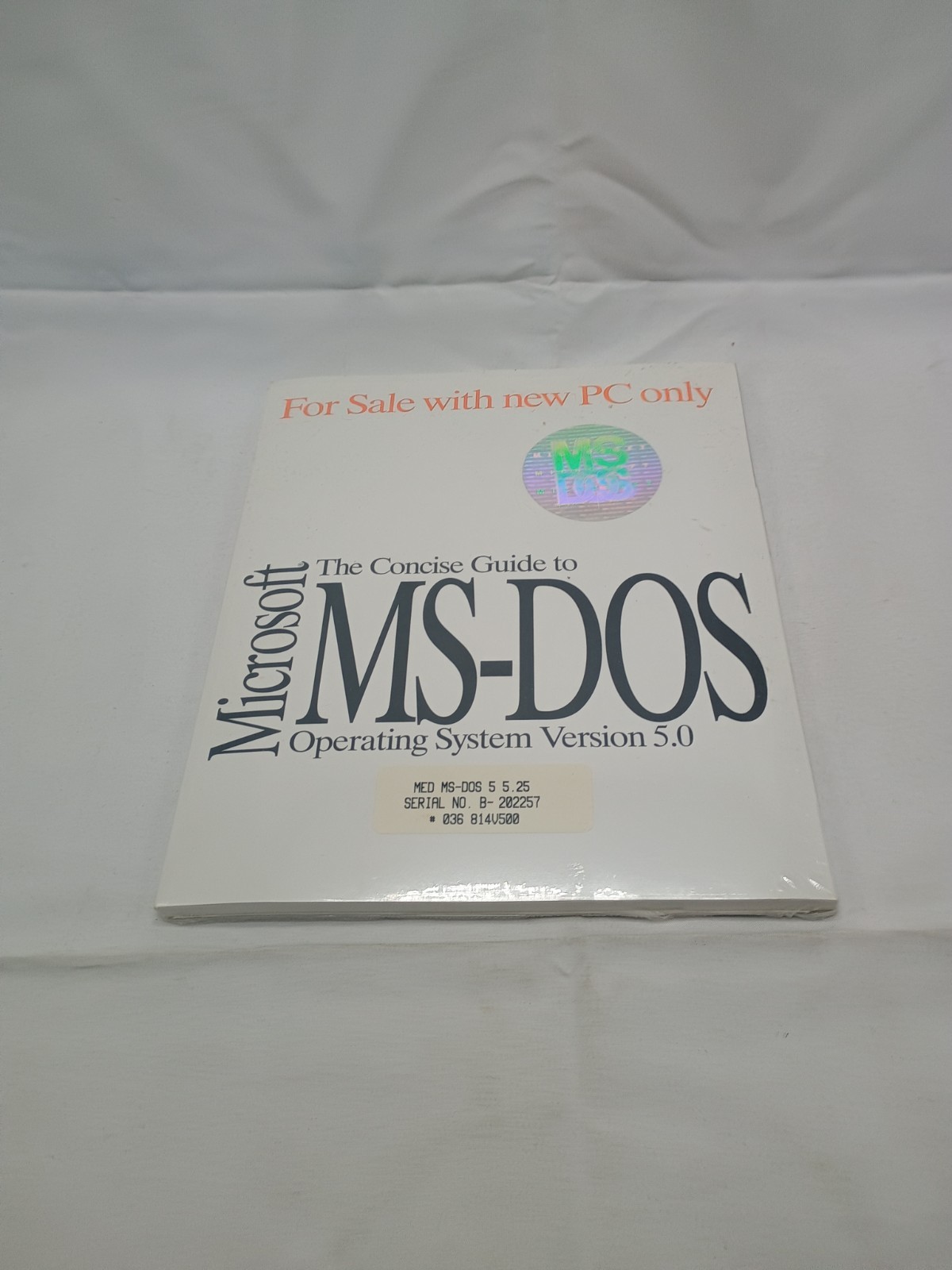 Concise Guide To Microsoft MS-DOS Operating System Version 5.0 1991 5.25 disks