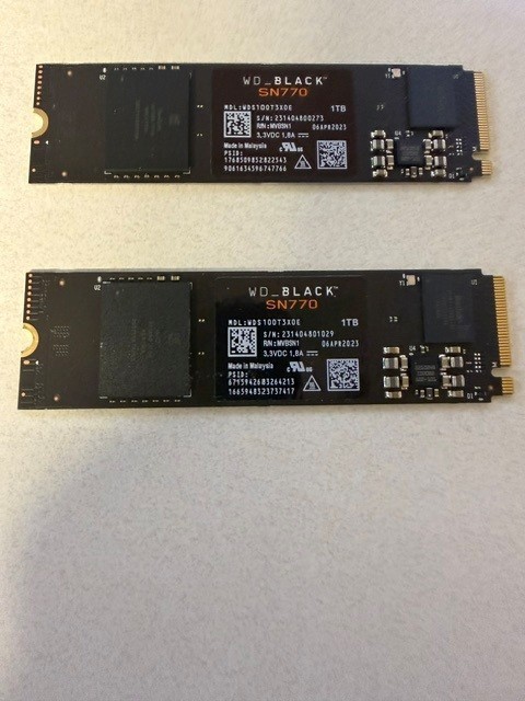 Western Digital WD BLACK SN770 1TB M.2 2280 NVMe PCIe Gen4 x4 SSD