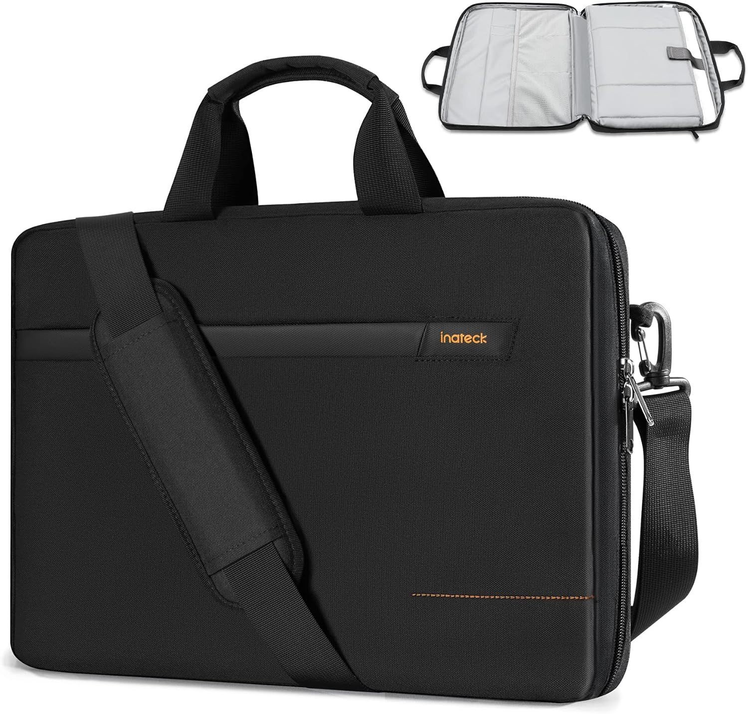 15.6 Inch TSA Friendly Laptop Bag Case for Men and Women, Trolley Strap Included