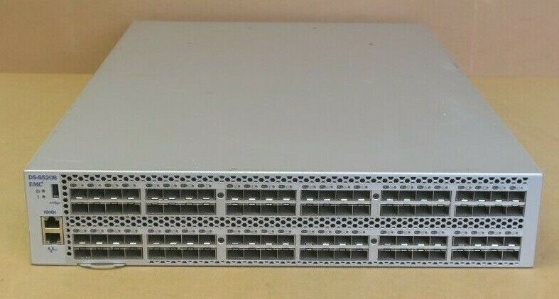 Brocade EMC DS-6520B 16Gb Fibre Channel FC Switch 48x Active Ports With Licenses
