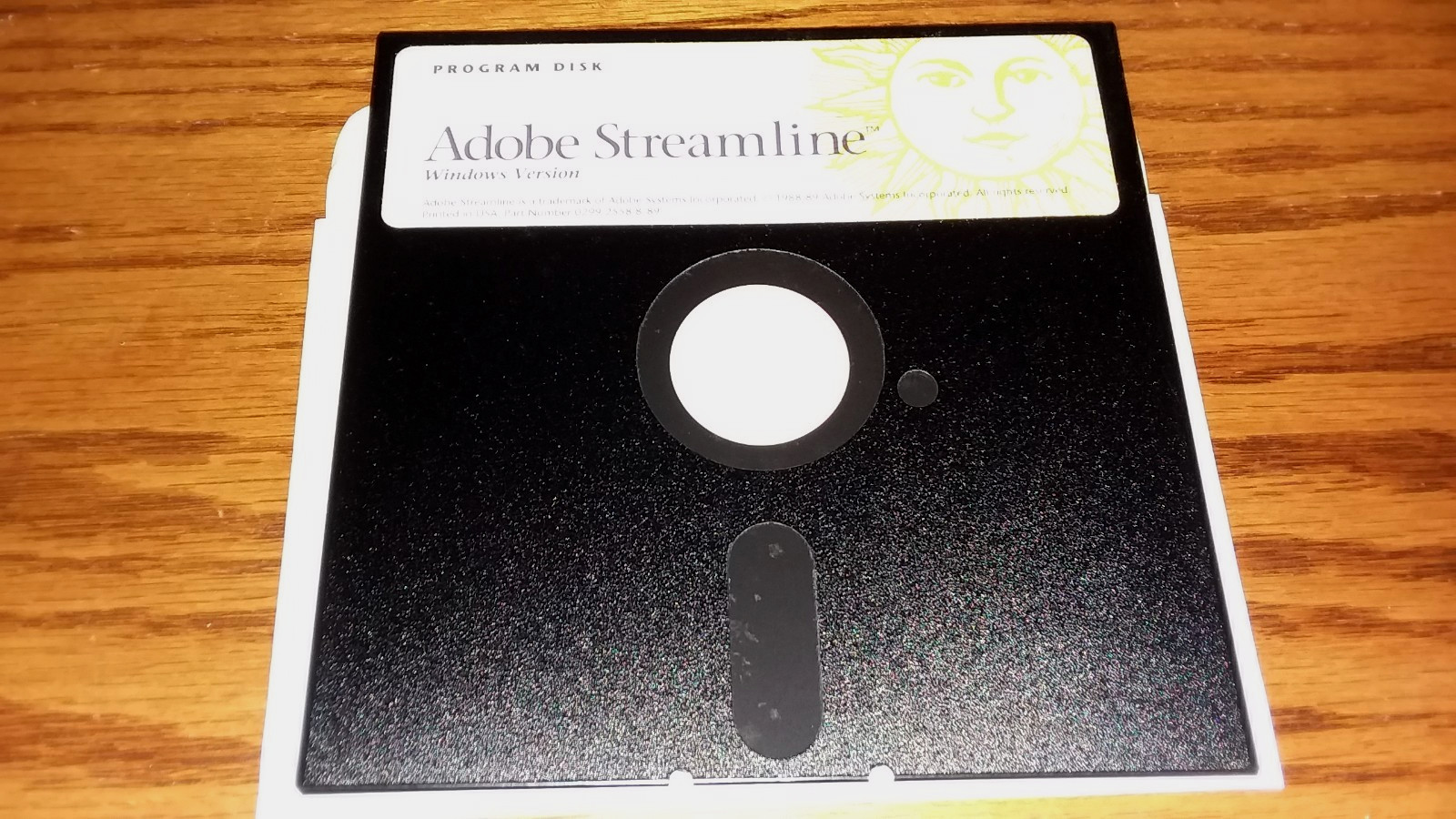 Vintage Adobe Streamline 1.0 WINDOWS VERSION 5.25 FLOPPY PROGRAM DISC 1988-89