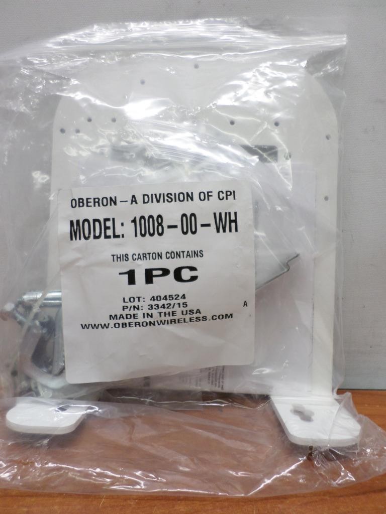 Oberon - 1008-00-WH - Right Angle Wall Bracket with Hardware Pack (New)