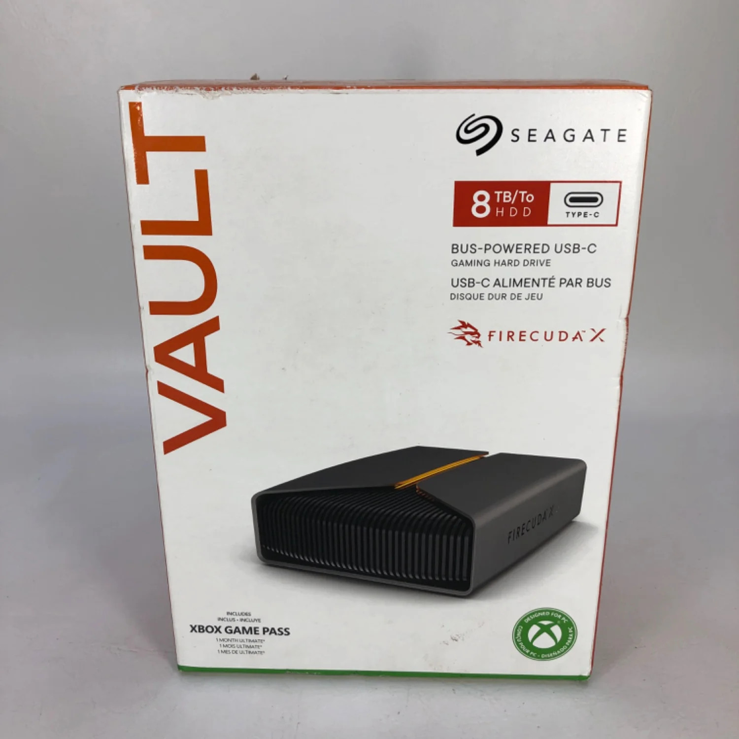 New Seagate Portable FireCuda X 8TB USB-C to USB-A HDD 4B63P1-570