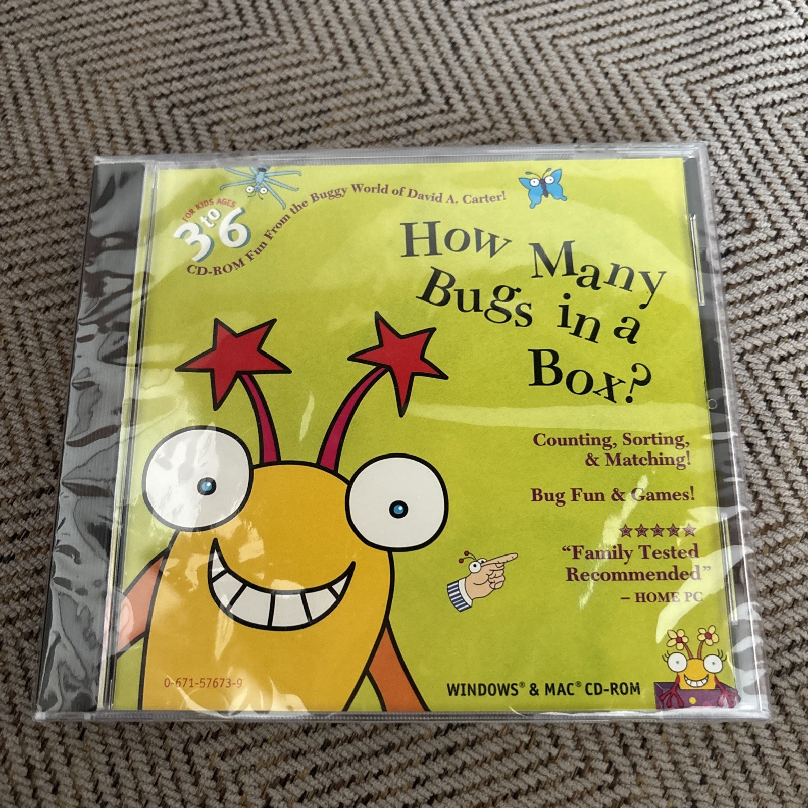 Video Game PC “How Many Bugs in a Box?” ages 3-6 MAC NEW SEALED Jewel case
