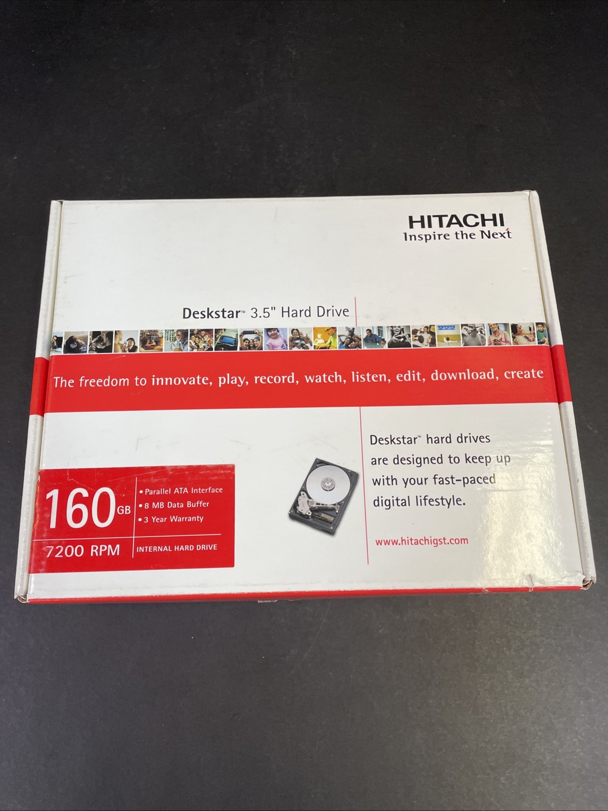 Hitachi Deskstar 7K250 160 GB,Internal,7200 RPM,3.5" (HDS722516VLAT80)