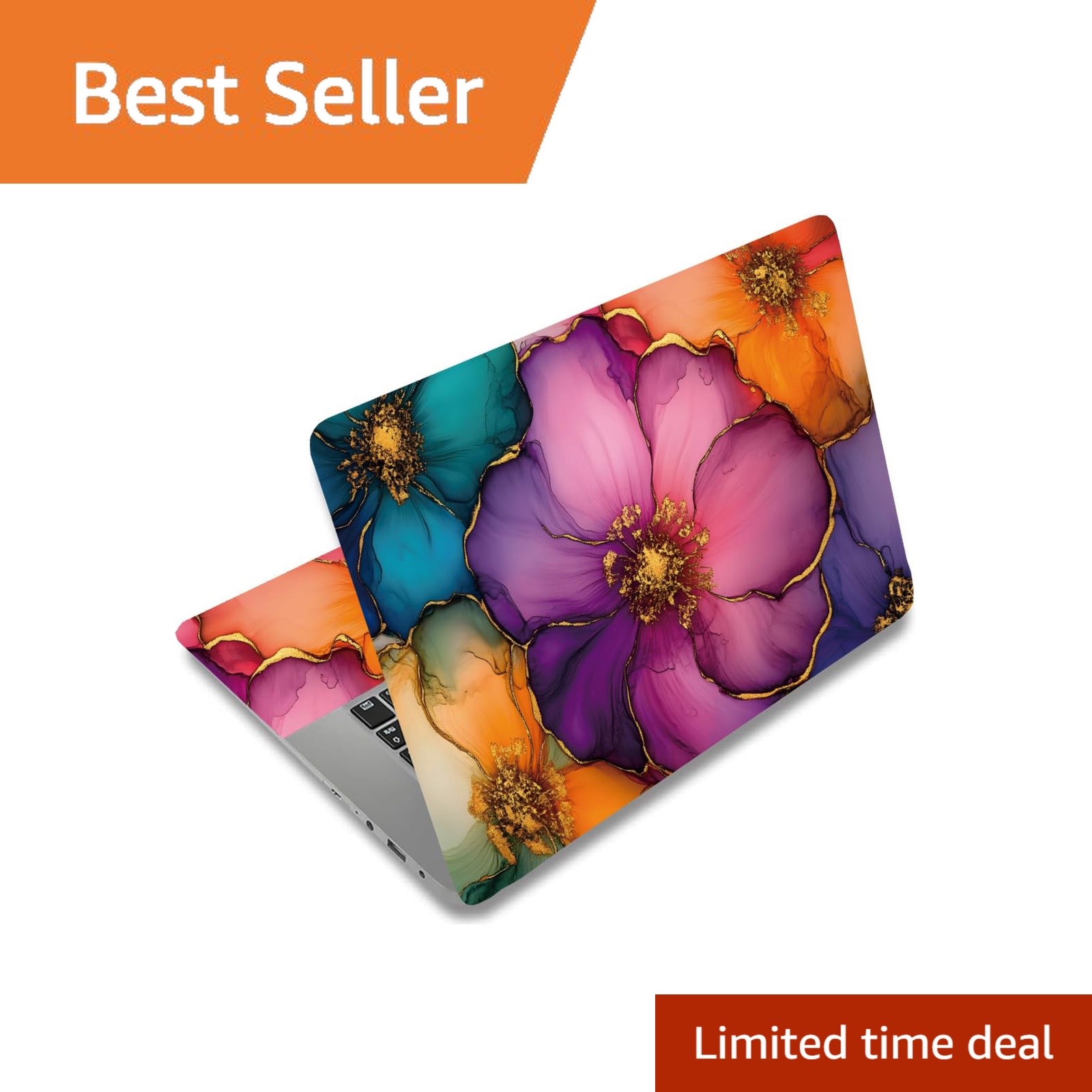 SUPERDANT Laptop Skin, Purple Orange