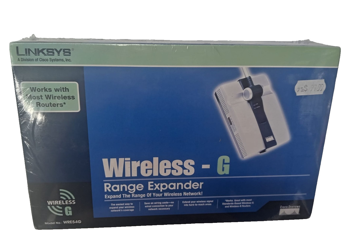 New Linksys Wireless - G Range Expander 2.4GHz  802.11g WRE54G (Absolete)