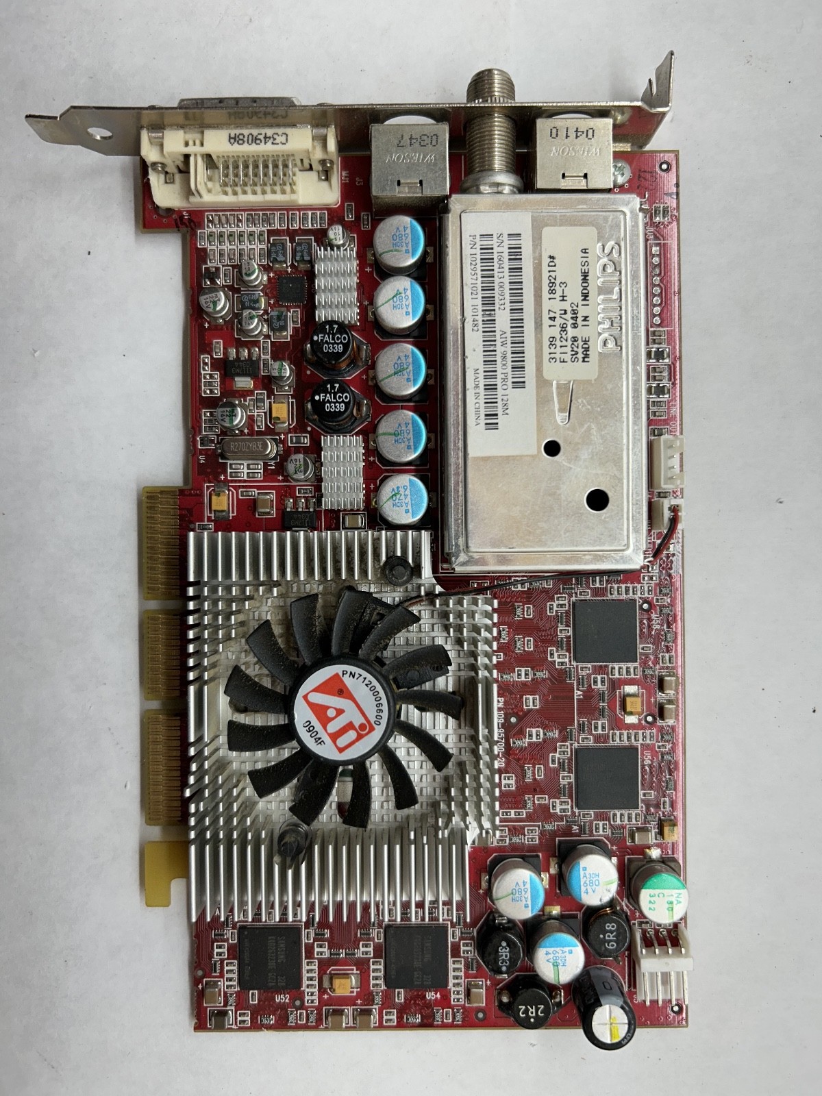 ATI All-In-Wonder Radeon 9800 Pro 128MB AGP DVI TV Tuner AIW 9800 PRO 128M (SC)