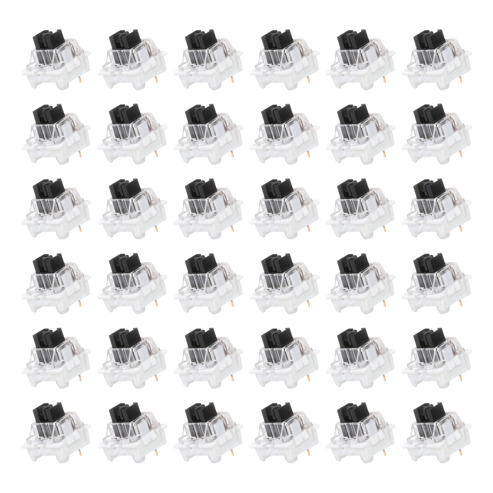 36pcs Black Keyboard Switches 3-Pin 60gf Linear Keyboard Switch Replacement