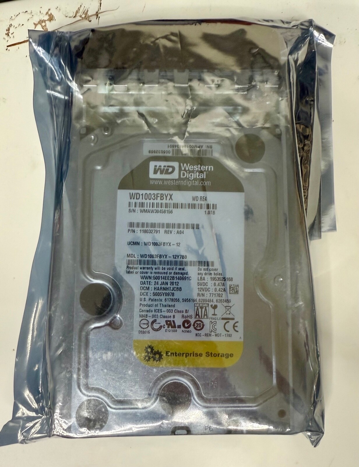 New EMC 118032791  1TB 7.2K SATA 3.5 3G HDD DATADOMAIN ES30 Hard Disc Drive