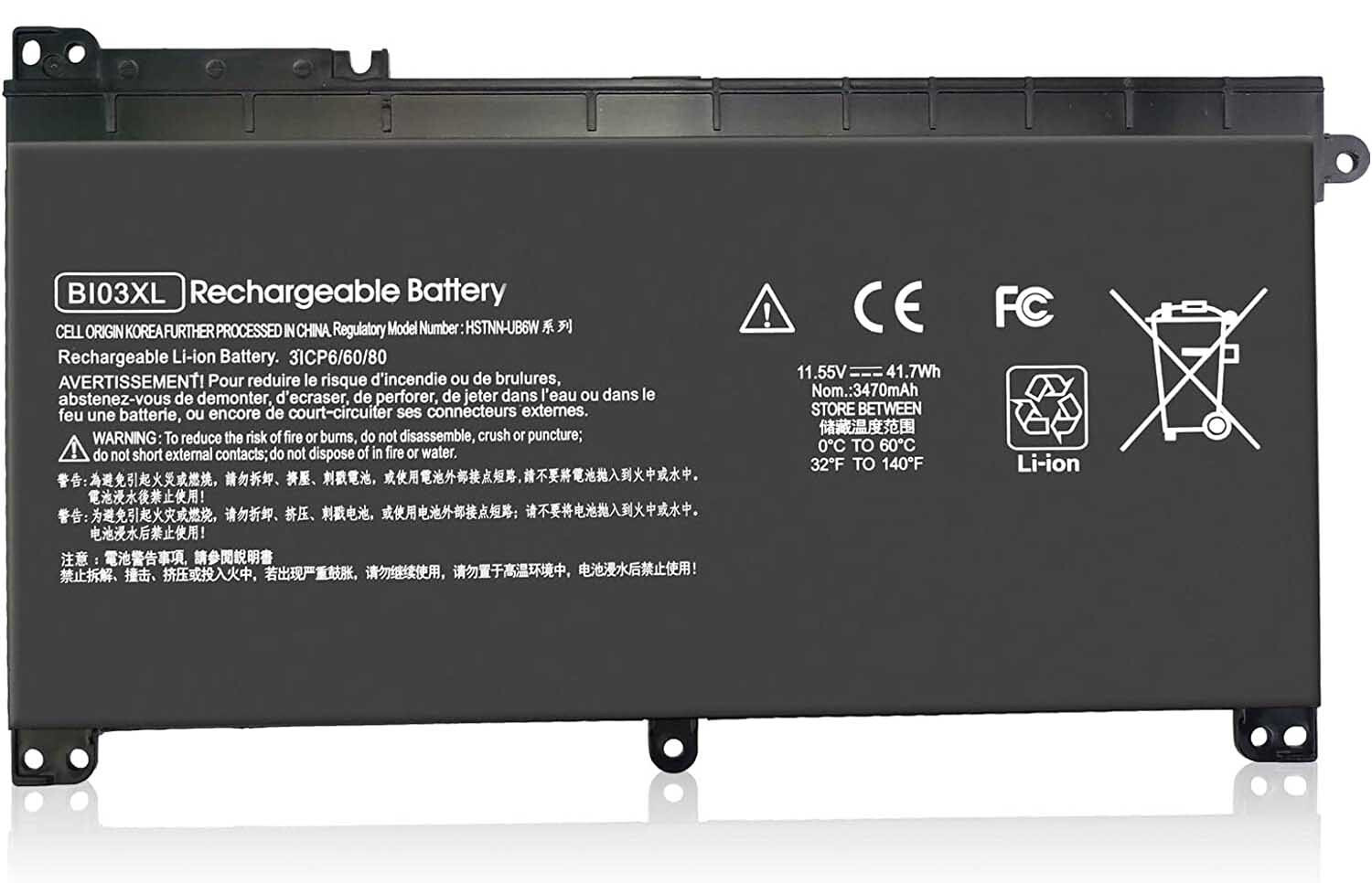 Laptop Battery Replacement for HP Stream 14-ax040wm 14-ax067nr 14-ax010ds BI03XL
