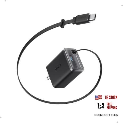 Nano USB C Charger Block, 35W Max 2-Port Compact Charger with Durable Black