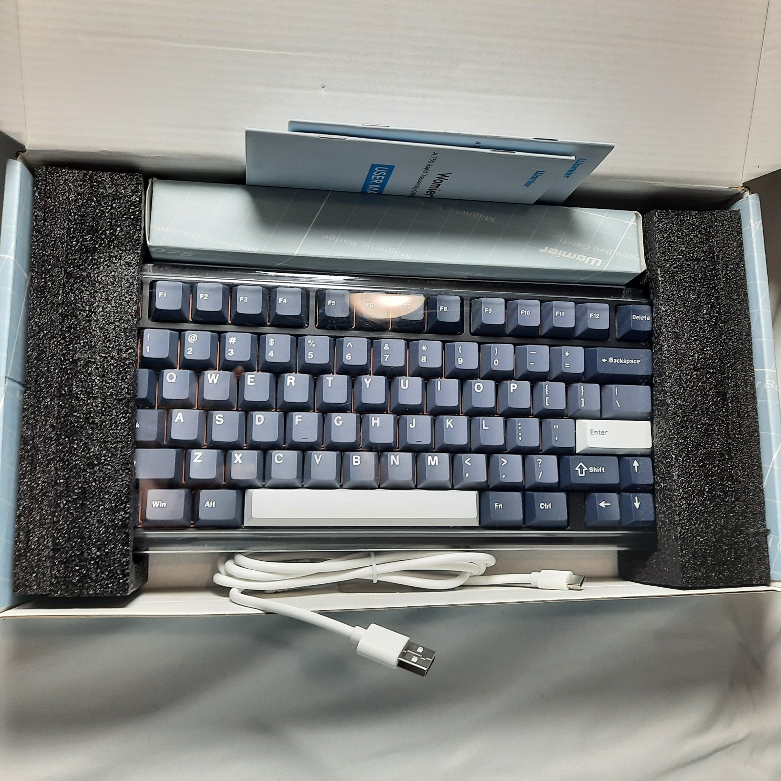 Womier RD75 Pro 75% Aluminum Gaming Keyboard with Quick Release Wireless - Black