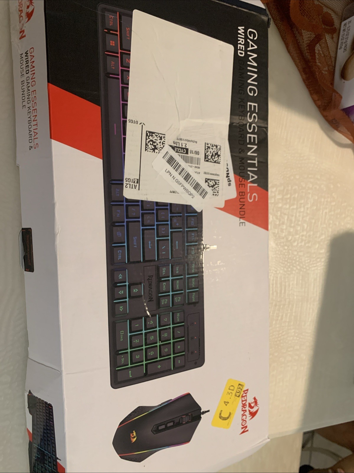 Red Dragon S107rgb Wired  Gaming Keyboard and Mouse Combo RGB Backlit LED