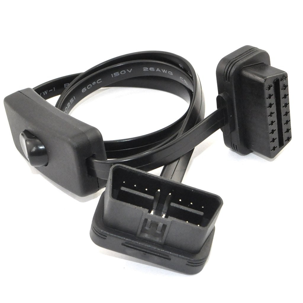 OBD 2 Cable Cord,Ultra Slim 16 pin M/F OBDII Extension Cable with Power 